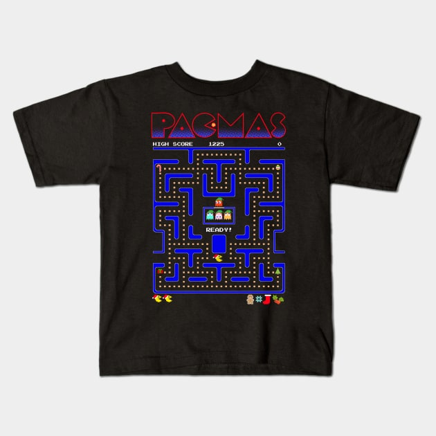 Pac-Mas Kids T-Shirt by Lmann17